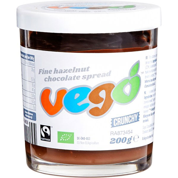 Vego Hazelnut-choco spread crunchy bio 350g